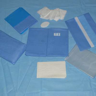 Hot Selling Matte Metallic Brushed Extremity Surgical Drape Packing Basic Set Delivery Pack With Adhesive Side Non-woven